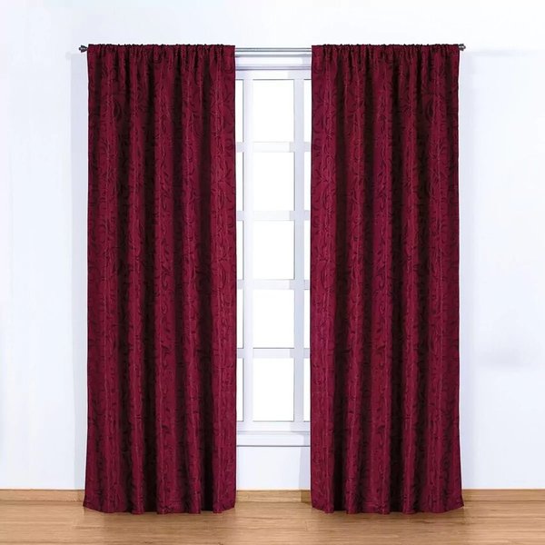 cortina jacquard elefantito borgona vino