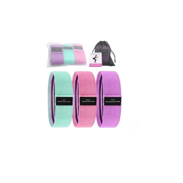 Bandas De Resistencia Elasticas Fitness Set De 3 Colores