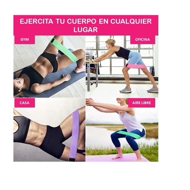 Bandas De Resistencia Elasticas Fitness Set De 3 Colores