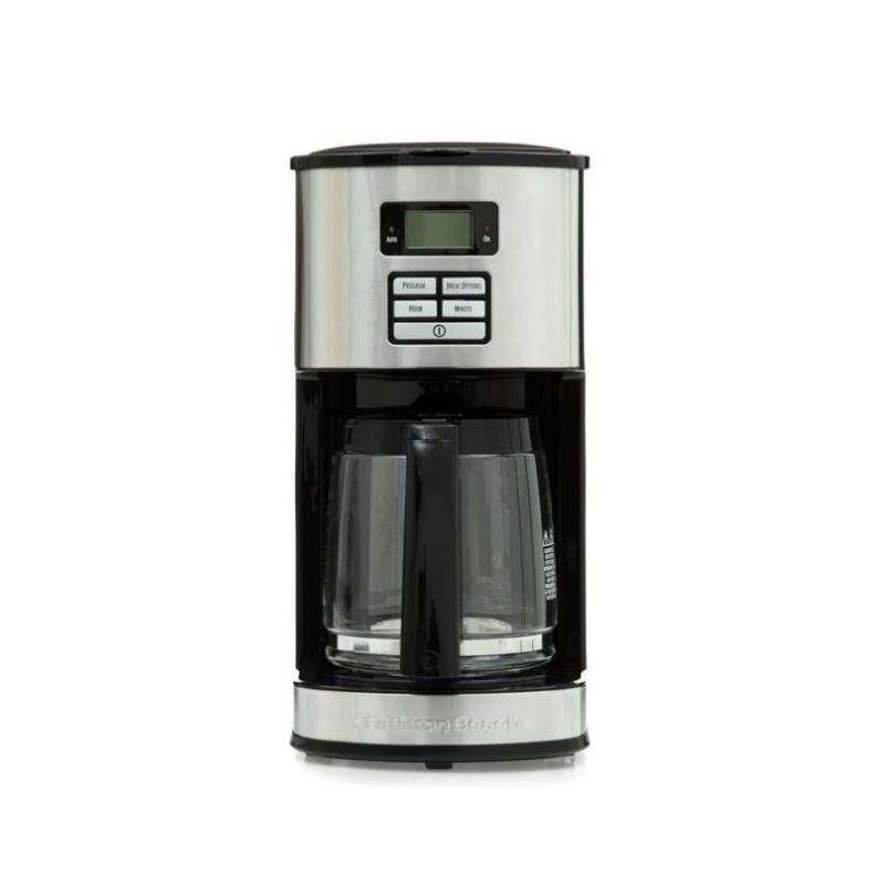 Cafetera 12 Tazas Digital Jarra De Vidrio Acero Inoxidable/Negro Hamilton Beach