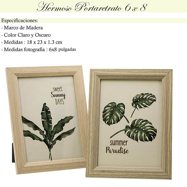 Elegante moderno portaretrato de madera baby shower, decoracion, regalo, recamara. Hw155-6x8