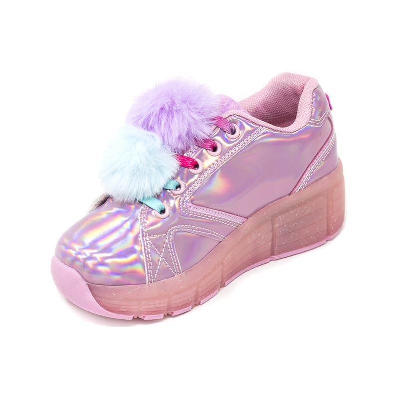 Tenis Patín Onix Para Niña Magic Girl Con Pompones Rosas
