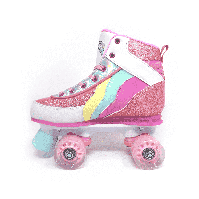 Patines De 4 Ruedas Onix Para Niña Color Rosa Shine Glitter
