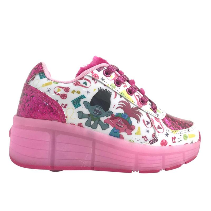 Tenis PatÃ­n Trolls Para NiÃ±a Color Rosa Shine De Glitter