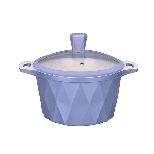 Batería de cocina Set 9 pzas Mármol Antiadherente Serenity Azul