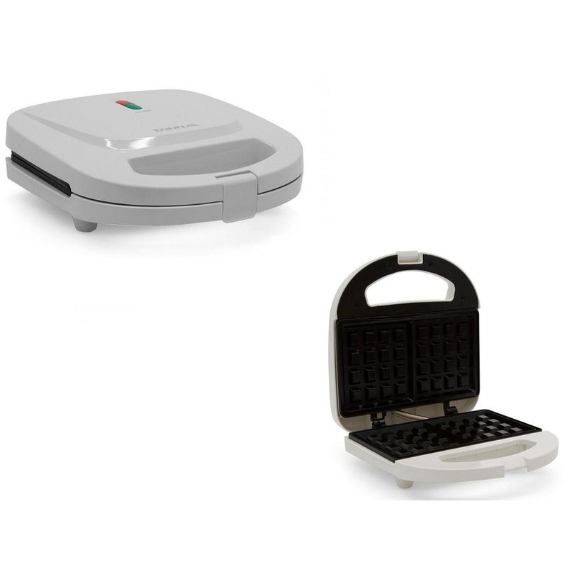 WAFLERA 2 REBANADAS ELECTRICA ANTIADHERENTE BLANCA TAURUS   LANCHE-WAFFLE   