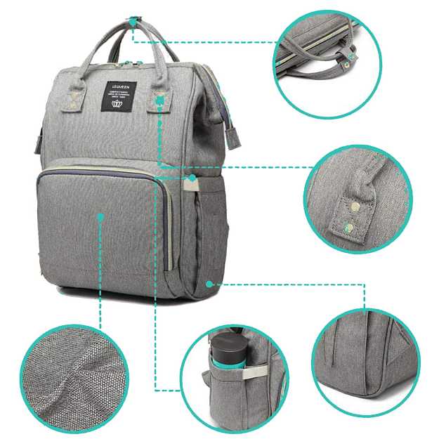 Pañalera Mochila impermeable de gran Capacidad con USB