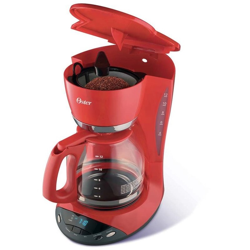 CAFETERA 12 TAZAS PROGRAMABLE JARRA DE VIDRIO ROJO/NEGRO OSTER BVSTDCDWX20R