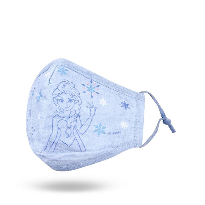 Cubrebocas Infantil Princesas Frozen Elsa 3-Pack Lavable con Filtros Carbón activado 