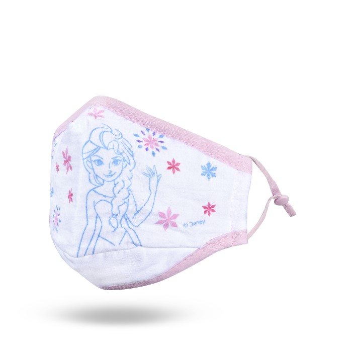 Cubrebocas Infantil Princesas Frozen Elsa 3-Pack Lavable con Filtros Carbón activado 
