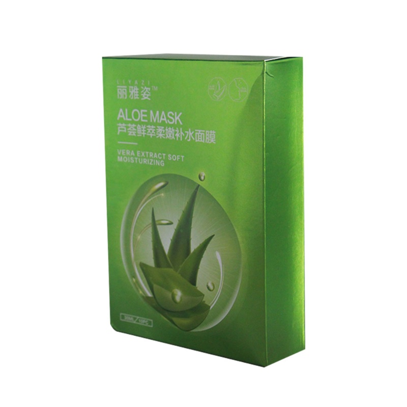 Caja Con 10 Mascarillas facial hidratante y suavizante con extracto de Aloe vera De 30gr 