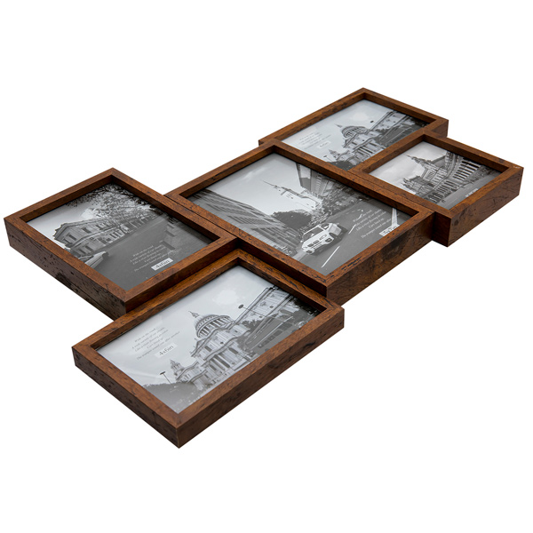 PORTA RETRATOS MULTI MARCOS DE PARED MADERA COLLAGE HW062B