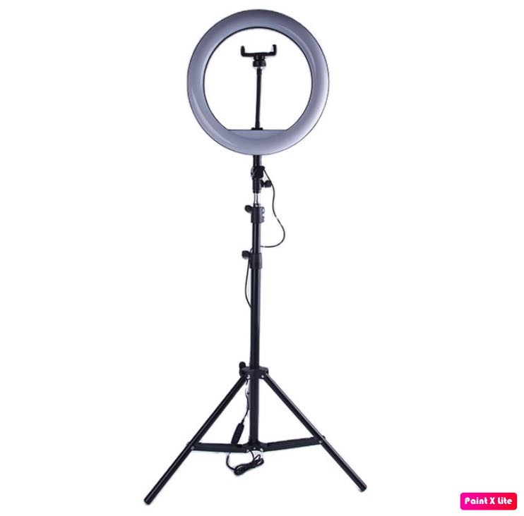 ARO DE LUZ DE LED DE 30 CM ( 12" ) CON SOPORTE DE TRIPODE AJUSTABLE, 3 MODOS, 10 NIVELES DE BRILLO, PARA BLOGS, LIVE STREAM, YOU TUBE, TIK TOK, MAQUILLAJE