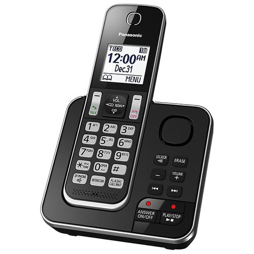 Teléfono inalámbrico Panasonic KX-TGD393CB 3 auriculares Negro Reacondicionado