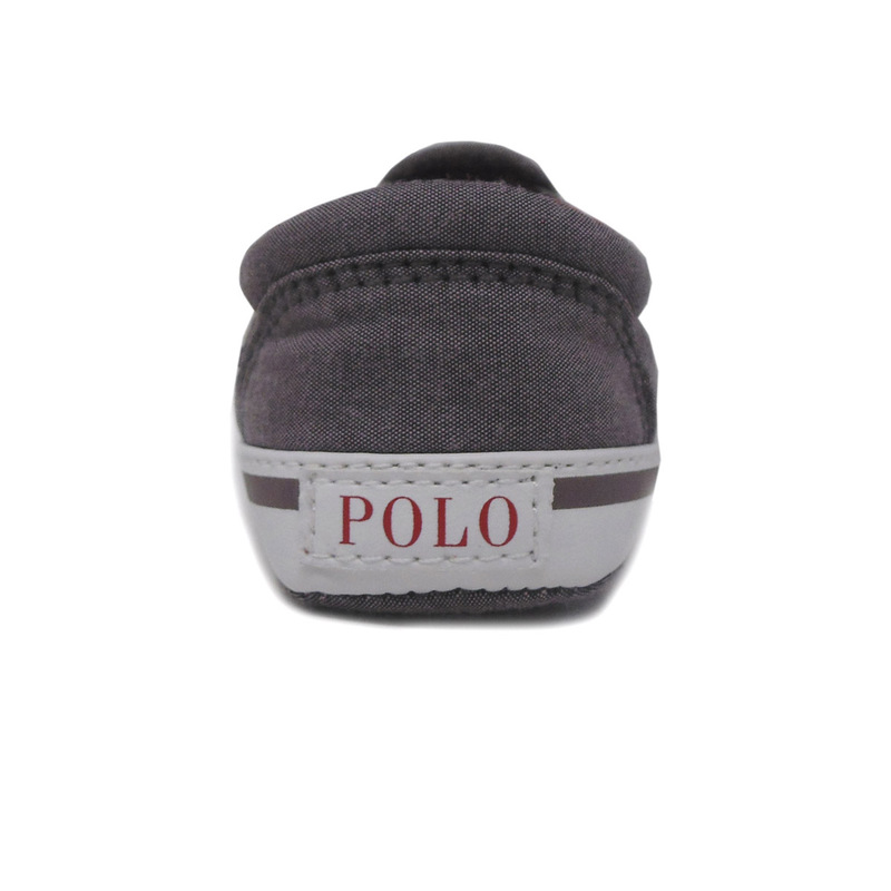 Tenis Polo Ralph Lauren Para Bebé Niño Color Gris Con Rojo