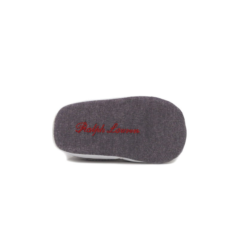 Tenis Polo Ralph Lauren Para Bebé Niño Color Gris Con Rojo