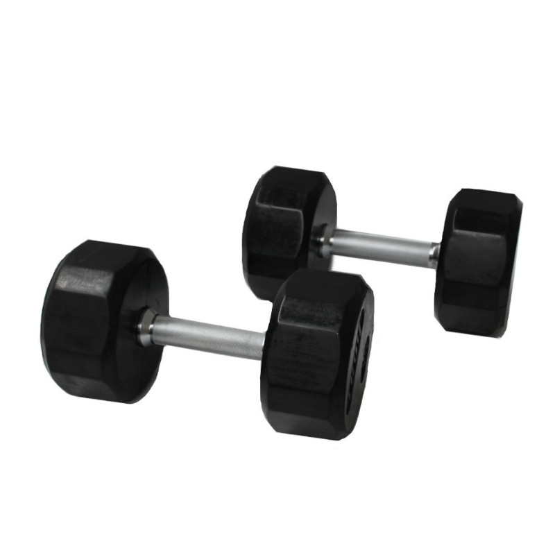 Par De Mancuernas Troy 25 Lb Sided Rubber Dumbell