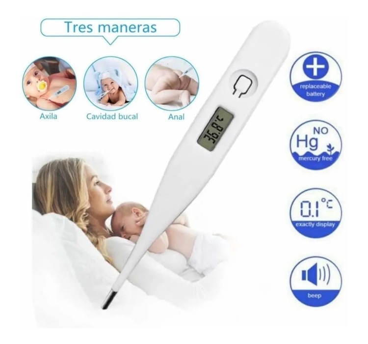 Termometro Digital Medidor De Temperatura Corporal Pantalla Digital