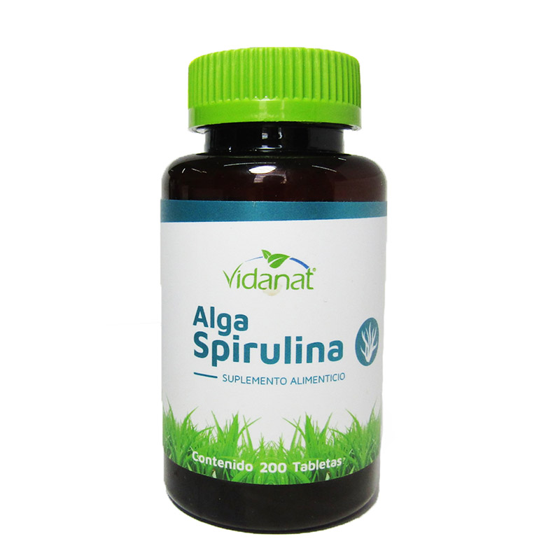 Alga Spirulina 200 Tabletas, con 2 frascos.