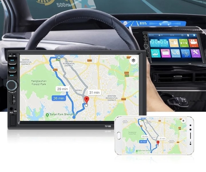 Auto Estéreo 7018b 2 Din Pantalla Táctil Mirrorlink, cámara de reversa gratis