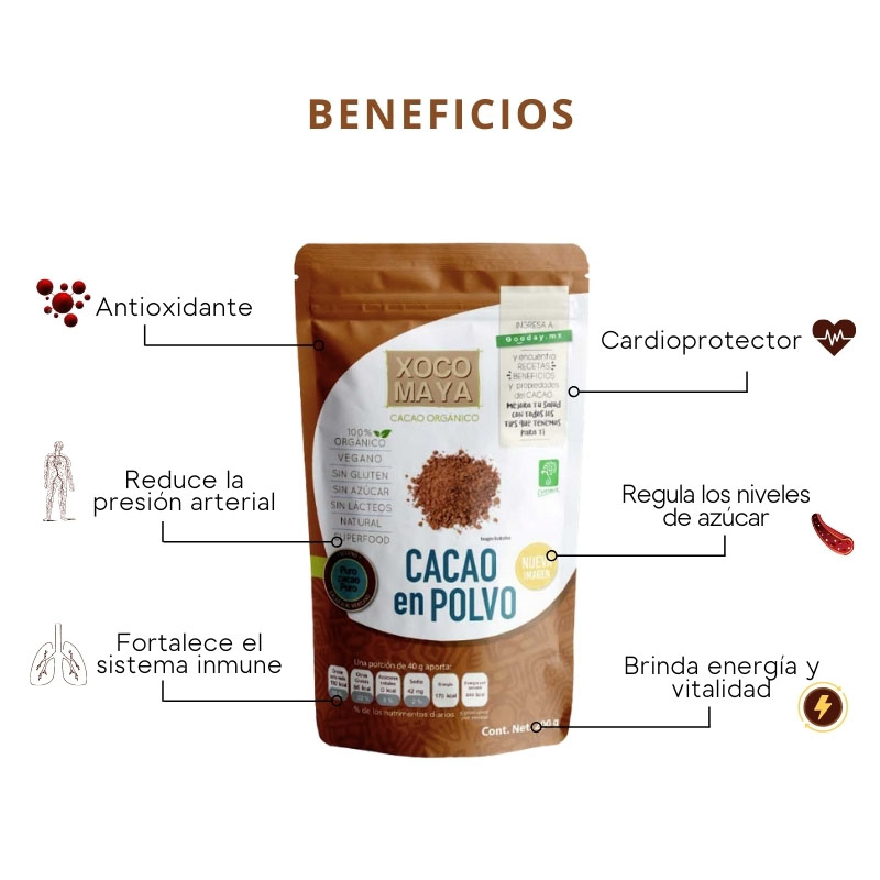 Polvo De Cacao Orgánico, 200 gramos