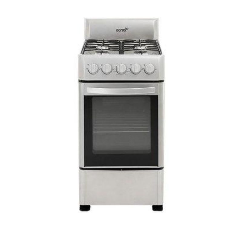 Estufa Acros de Gas de Piso 20 Pulgadas Enc Manual 4 Quemadores Plata 