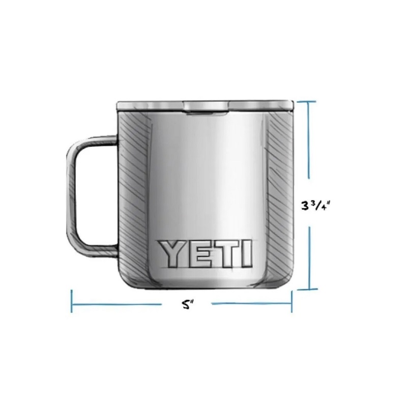 Termo Yeti Rambler Taza Aislada al vacío de 14 oz, de acero inoxidable Rosa con tapa 