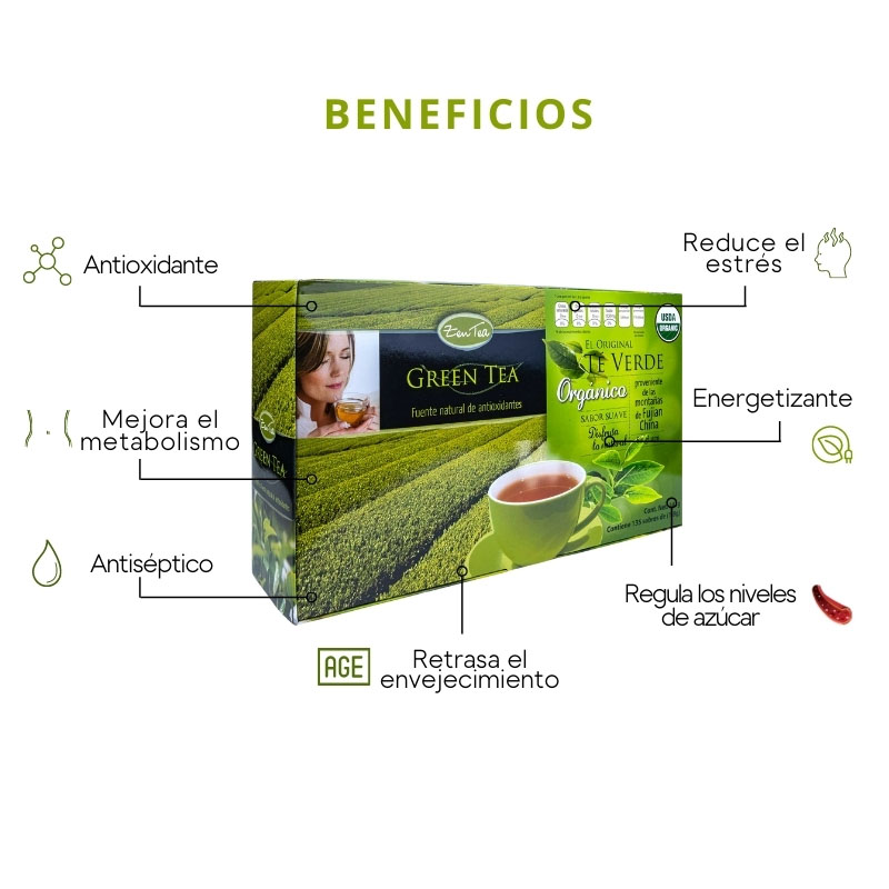 Té Verde Zen Tea Orgánico Con 135 Sobres