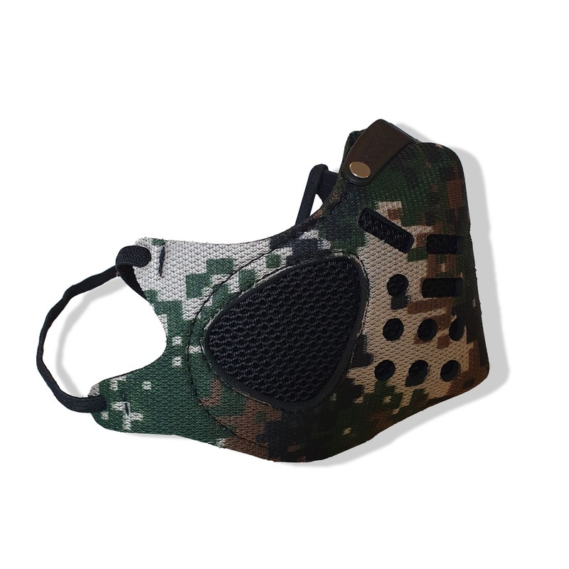 CUBREBOCAS DE NEOPRENO COLOR NEGRO Y MILITAR REUTILIZABLE / LAVABLE