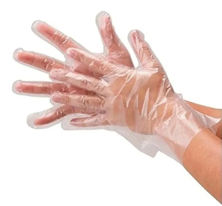Guantes desechables de polietileno