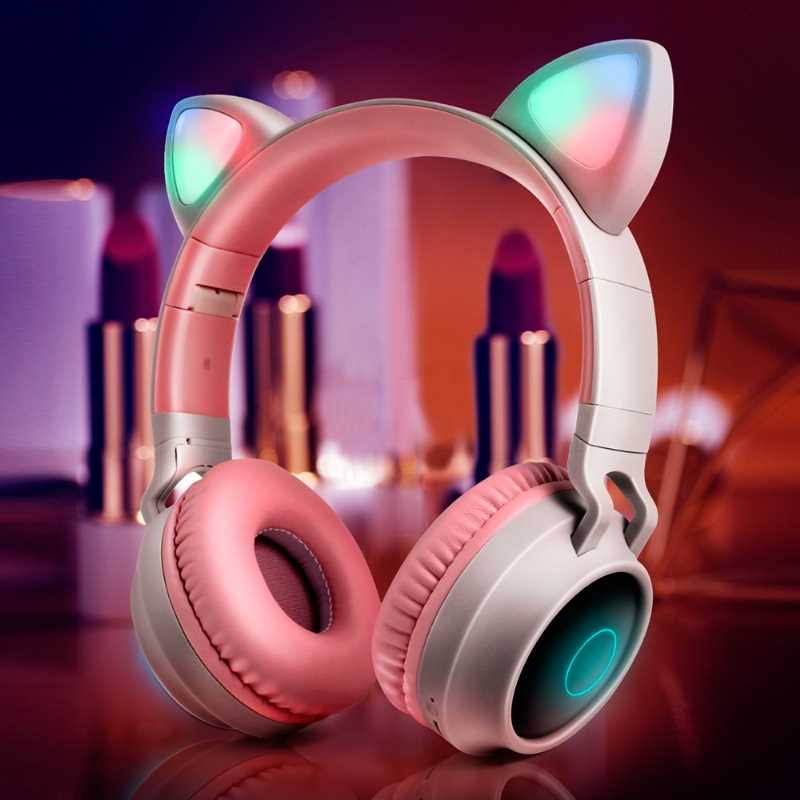 Audifonos Diadema Gato Bluetooth 5.0 high definition luces intercambiables Gadgets & fun 