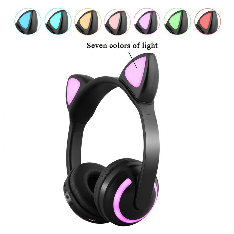 Audifonos  bluetooth de orejas de gato con luces led Gadgets & Fun