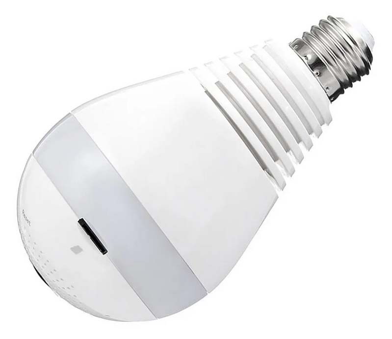 Camara Foco 360 Grados Wifi Ip Seguridad Espía Oculta Hd Spy