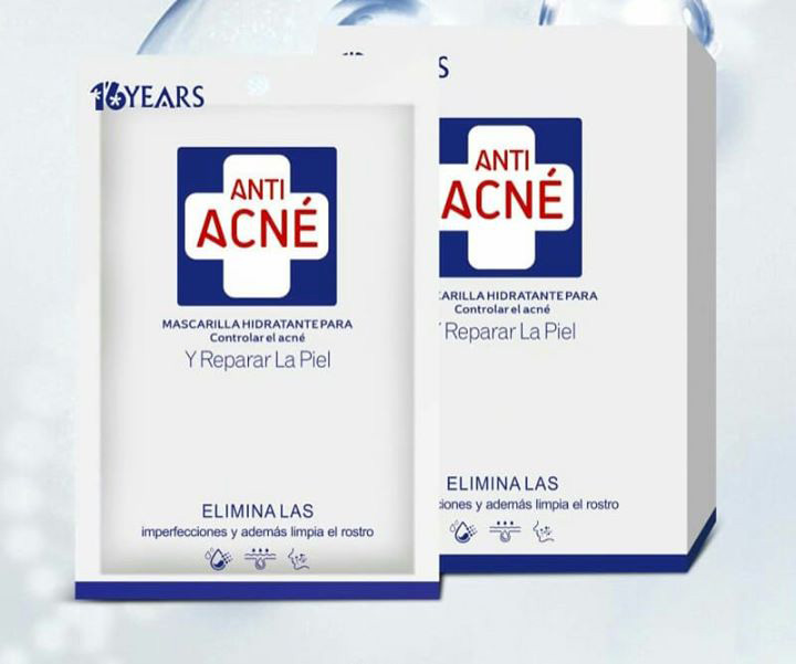 Mascarilla facial  Anti Acné con 10 piezas.