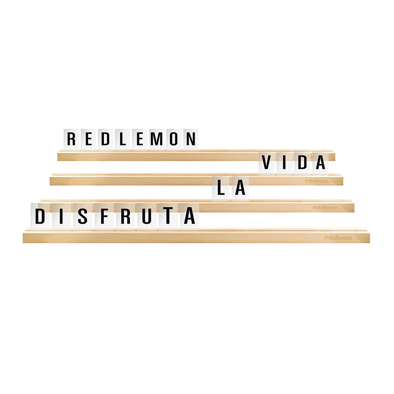 Letreros Madera 4 Bases 135 Letras Números Símbolos Redlemon.