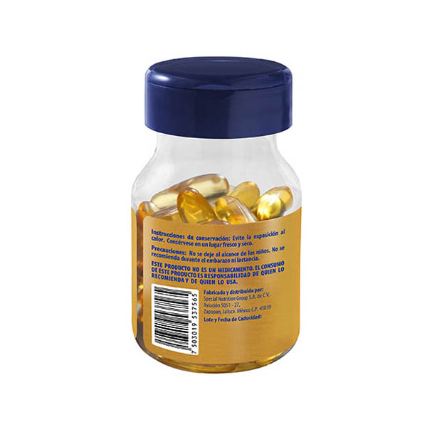 Omega 3 EPA y DHA, Aceite de Pescado con sabor limon y Vitamina D Naturagel Paquete de 3 frascos