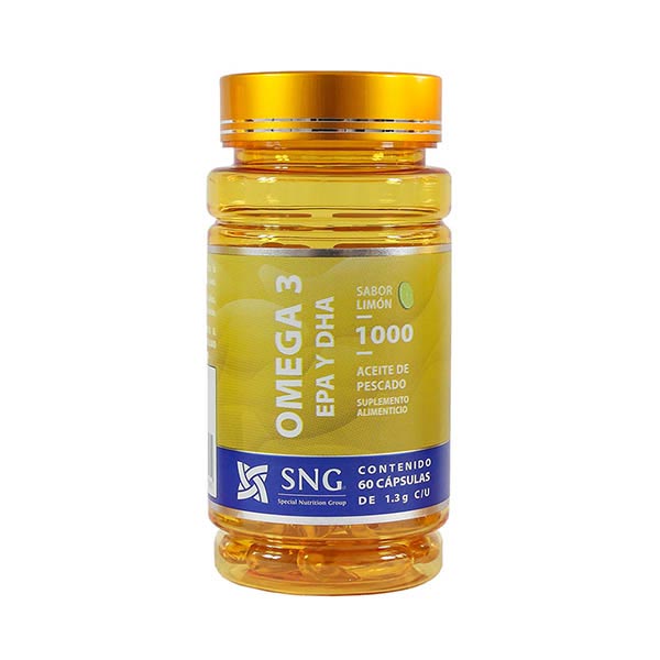 Omega 3 EPA y DHA, Aceite de Pescado con sabor limon y vitamina D Maklen Paquete de 3 frascos