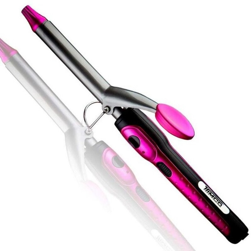  TENAZA RIZADORA 19MM TITANIUM NEGRO ROSA TIMCO      TCX-19