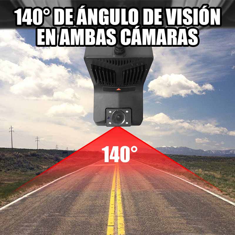 Grabador Doble Camara para Vehiculo Auto Transmisión 4G GPS