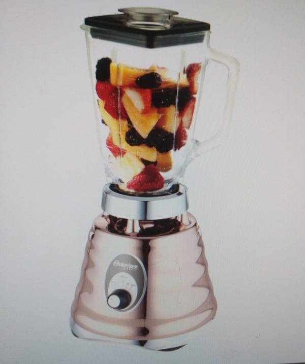 LICUADORA 3VEL 1.25LT VASO DE VIDRIO CLASICA COBRE  CROMADO BRILLANTE OSTER  4128