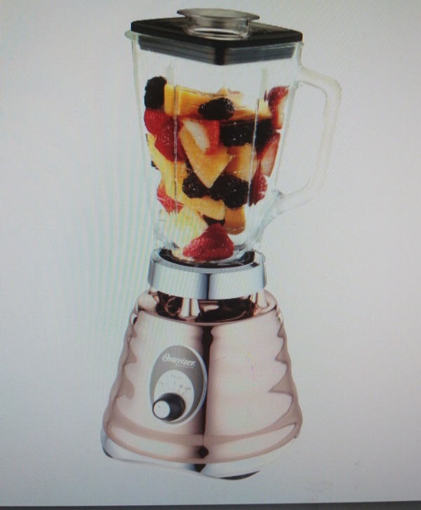 LICUADORA 3VEL 1.25LT VASO DE VIDRIO CLASICA COBRE  CROMADO BRILLANTE OSTER  4128