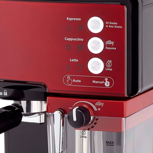 CAFETERA 15 BARES AUTOMATICA PRIMA LATTE ROJO/NEGRO OSTER BVSTEM6601R