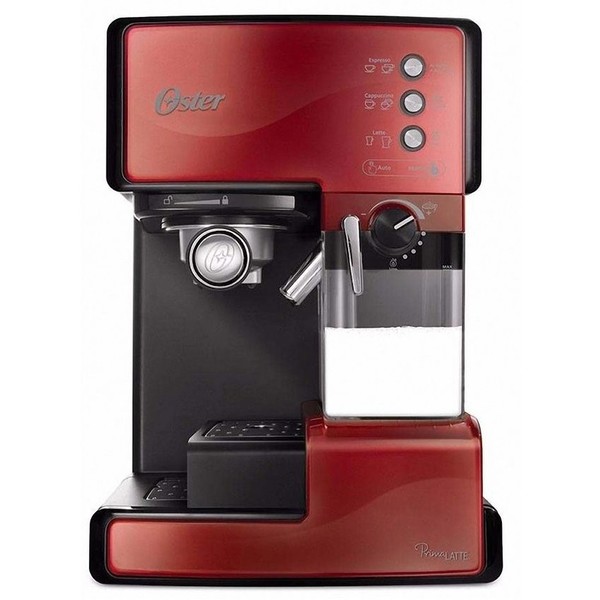 CAFETERA 15 BARES AUTOMATICA PRIMA LATTE ROJO/NEGRO OSTER BVSTEM6601R