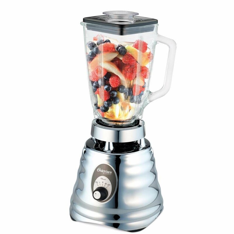 LICUADORA 3VEL 1.25LT VASO VIDRIO CLASICA METAL CROMADO BRILLANTE OSTER    M4655