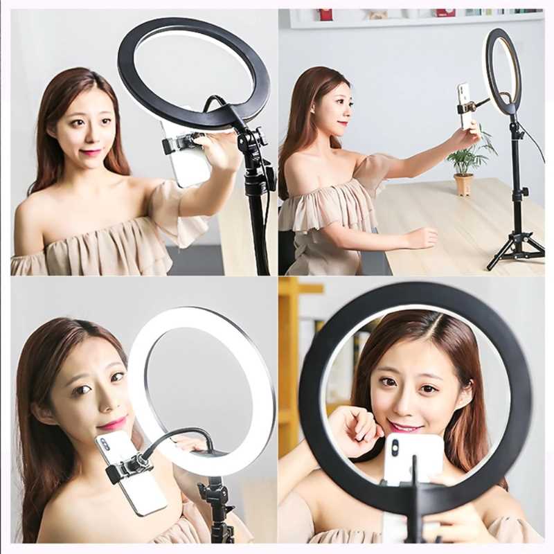 Aro led con soporte para smartphone 30 cm de diámetro Aro de luz para maquillaje, fotografía , video , redes sociales , tiktok