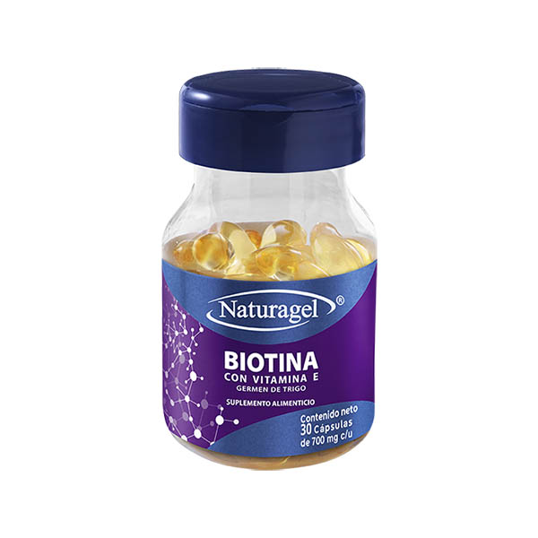 Biotina con Vitamina E y Germen de Trigo Naturagel Paquete de 3 frascos