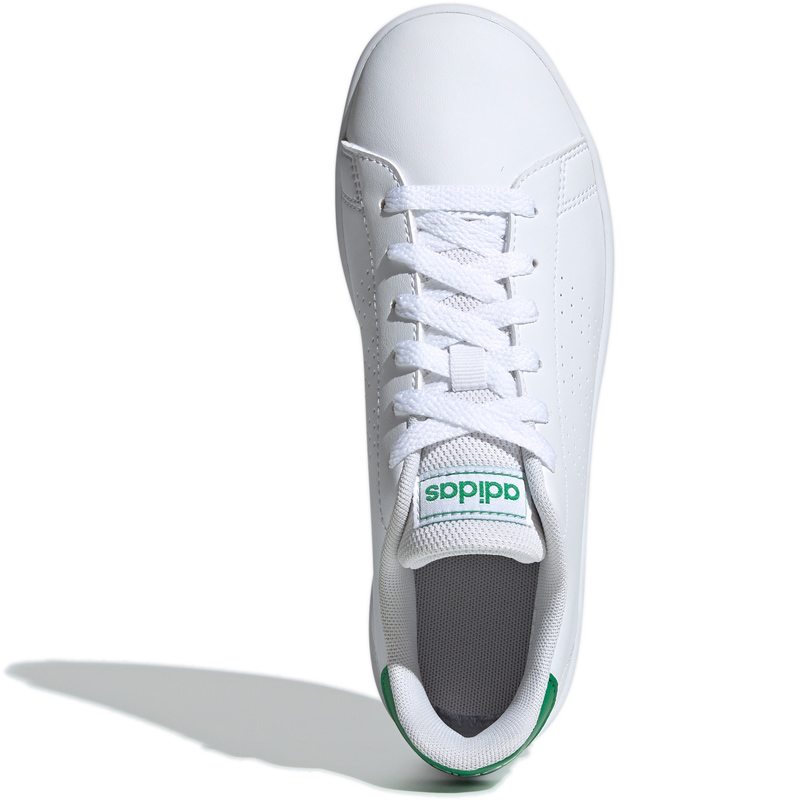 Tenis Adidas Advantage EF0213 Blanco con Verde Niños