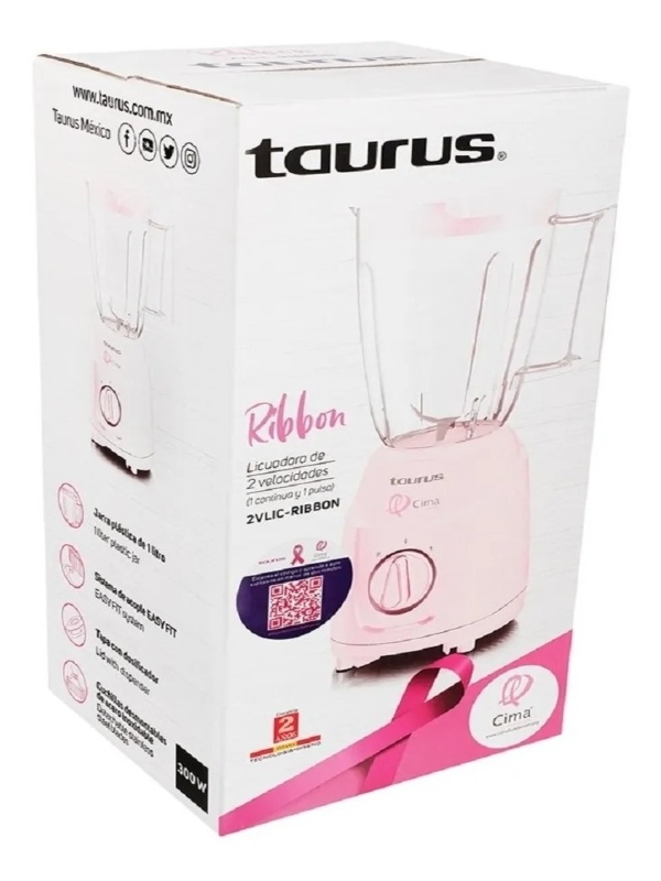 Licuadora Taurus 2VLIC RIBBON Rosa Ragazza END