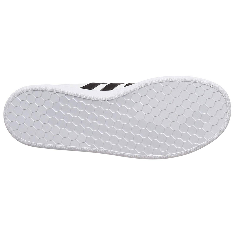Tenis Adidas Grand Court EF0103 Blanco Franjas Negras Niños (Unisex)