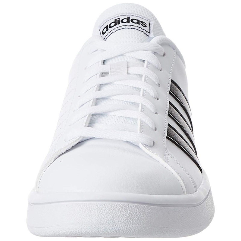 Tenis Adidas Grand Court Base EE7968 Blanco Franjas Negras Mujer